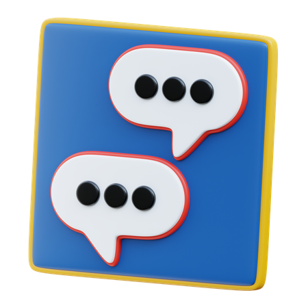 Bulle de discussion  3D Icon