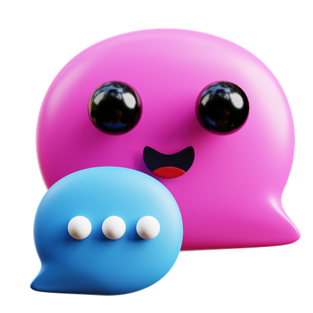 Chat bulle romantique  3D Icon