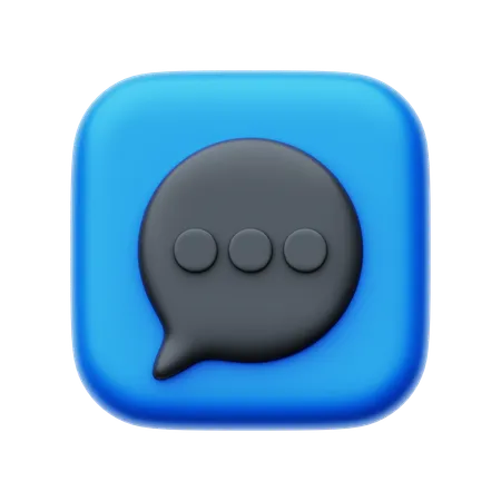 Chat de burbujas  3D Icon