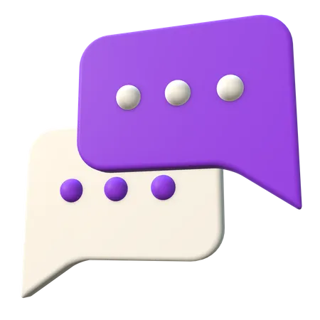 Chat de burbujas  3D Icon