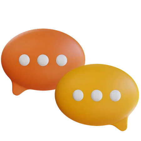 Chat de burbujas  3D Icon