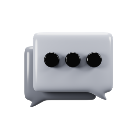 Chat de burbujas  3D Icon