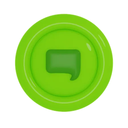 Chat Button  3D Icon