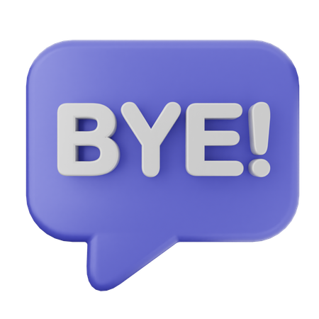 Chat Bye  3D Icon