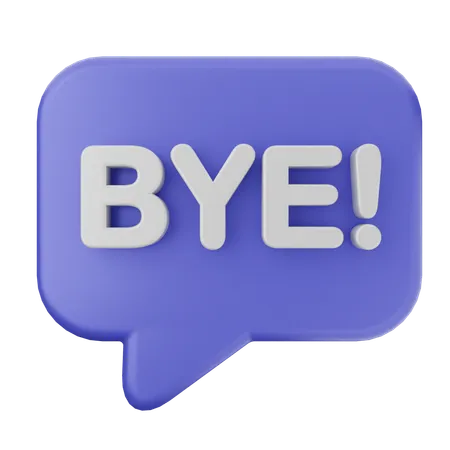 Chat Bye  3D Icon