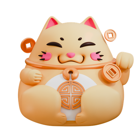 Chat chanceux  3D Icon