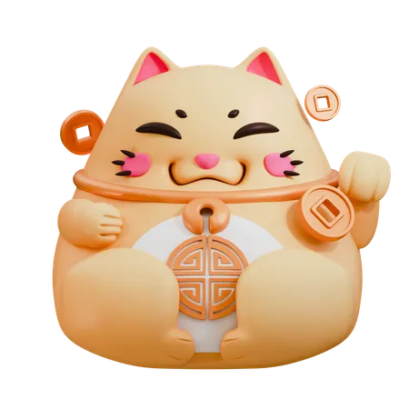 Chat chanceux  3D Icon