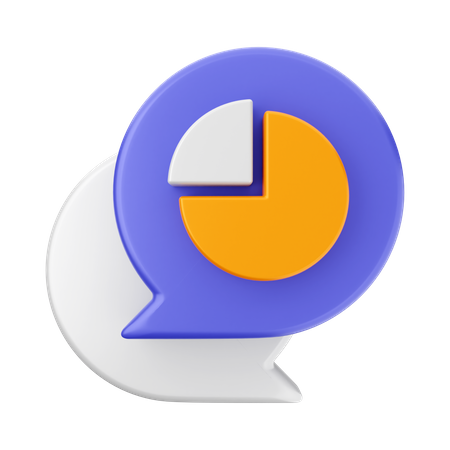 Chat Chart  3D Icon