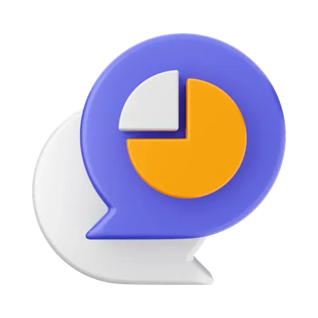 Chat Chart  3D Icon