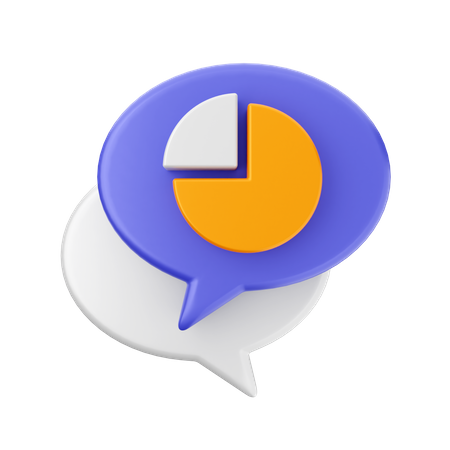 Chat Chart  3D Icon