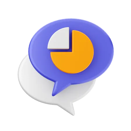 Chat Chart  3D Icon