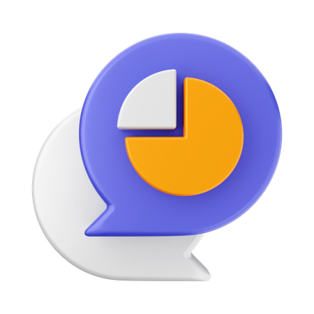 Chat Chart  3D Icon