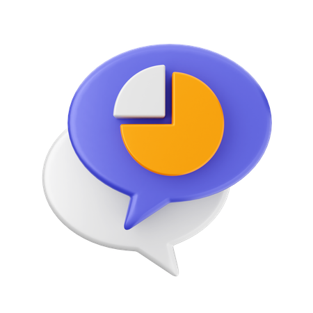 Chat Chart  3D Icon