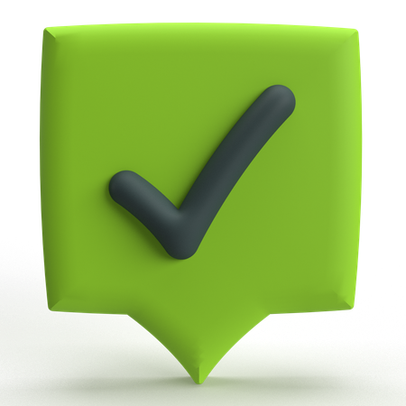Chat Check  3D Icon
