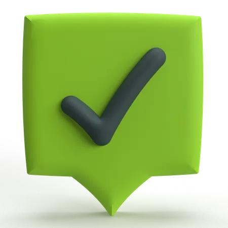 Chat Check  3D Icon