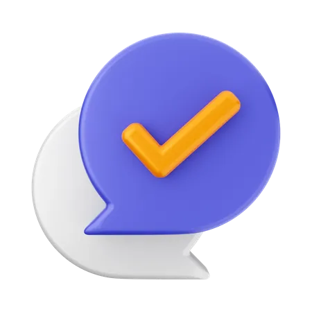 Chat Check  3D Icon