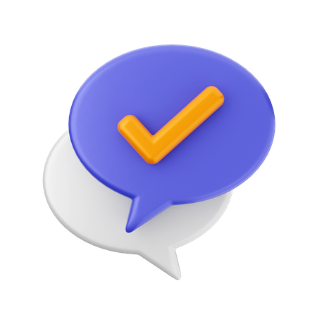 Chat check  3D Icon