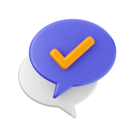 Chat check  3D Icon