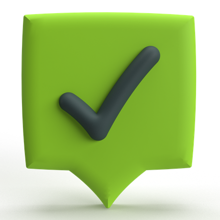Chat Check  3D Icon