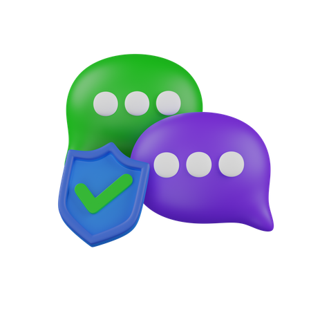 Chat cifrado  3D Icon