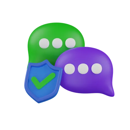 Chat cifrado  3D Icon