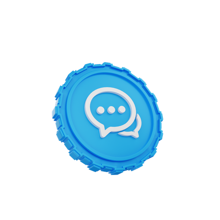 Chat Coin  3D Icon