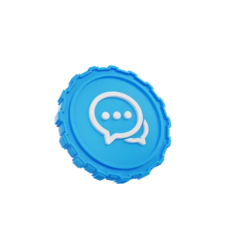 Chat Coin  3D Icon