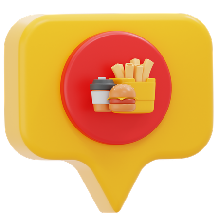 Charla de comida  3D Icon