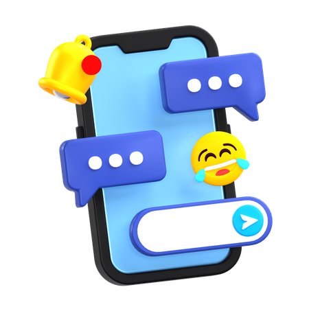 Chat Communication App Interface  3D Icon