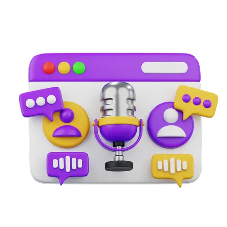 Chat Communication Platform  3D Icon