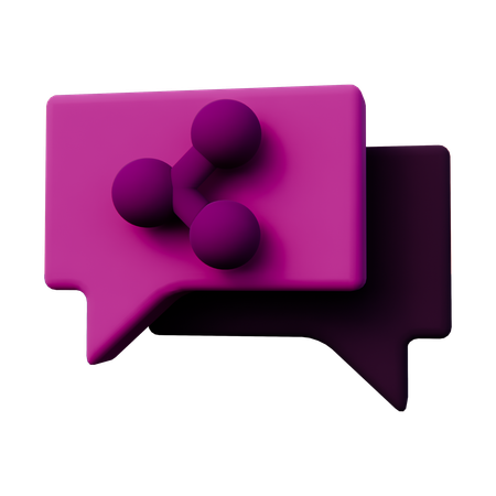 Compartir chat  3D Icon