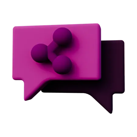 Compartir chat  3D Icon