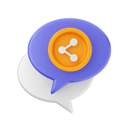 Compartir chat  3D Icon