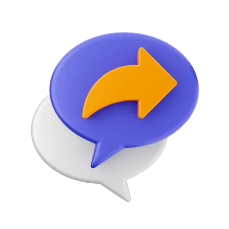 Compartir chat  3D Icon