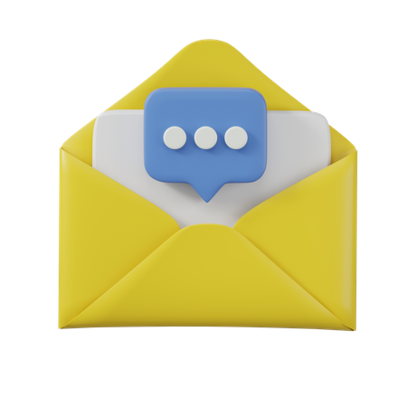 Chat de correo  3D Icon