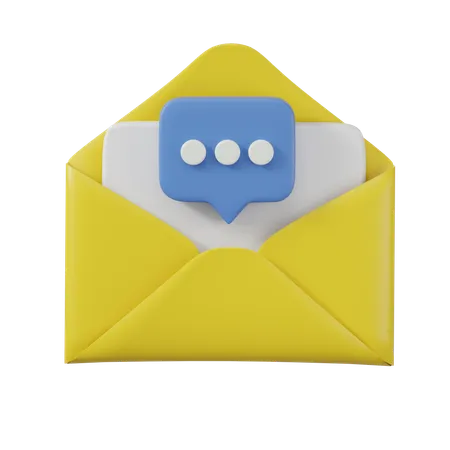 Chat de correo  3D Icon