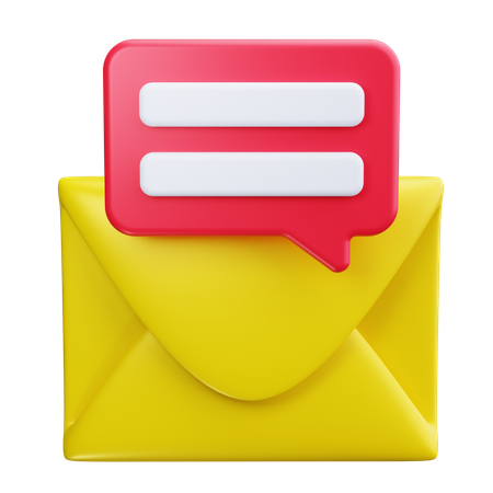 Correo de chat  3D Icon