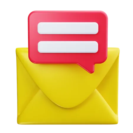 Correo de chat  3D Icon