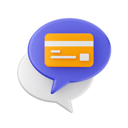 Chat Credit Card  3D Icon