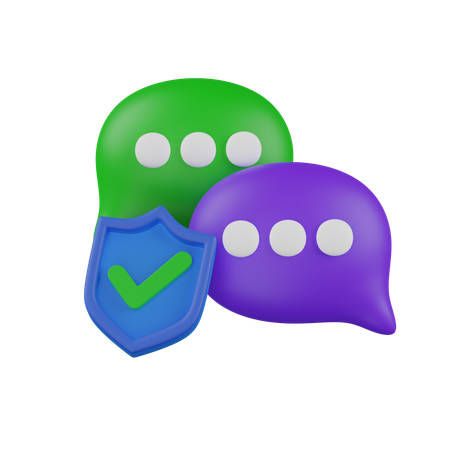 Chat crypté  3D Icon