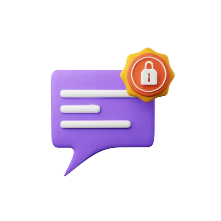 Chat Data Protection Download This Item Now 3D Icon