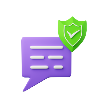 Chat data protection  3D Icon