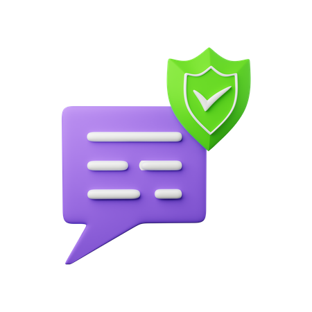 Chat data protection  3D Icon