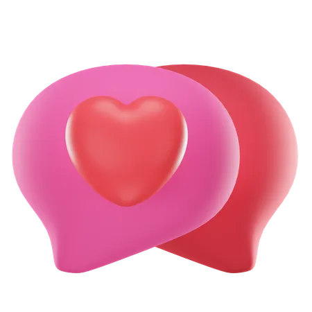 Charla de amor  3D Icon