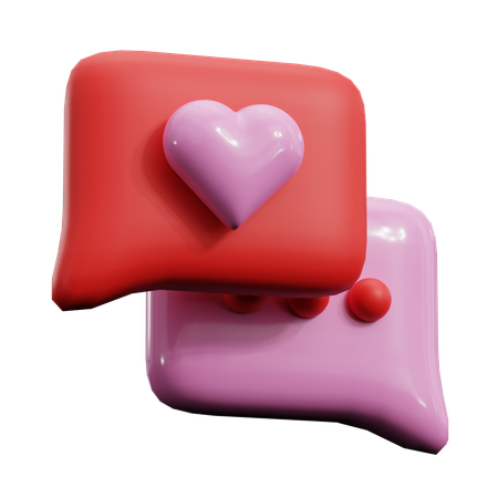 Charla de amor  3D Icon