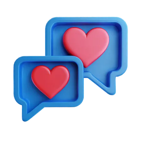 Charla de amor  3D Icon