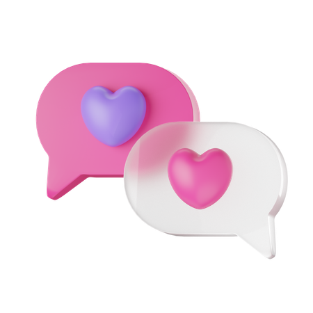 Charla de amor  3D Icon