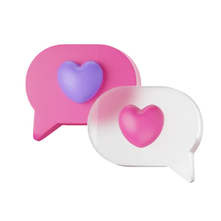 Charla de amor  3D Icon