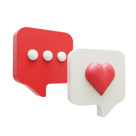 Charla de amor  3D Icon