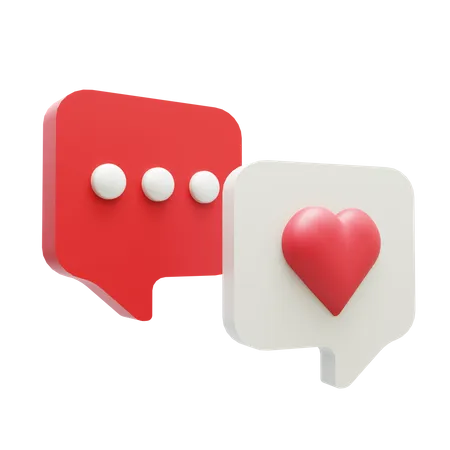 Charla de amor  3D Icon